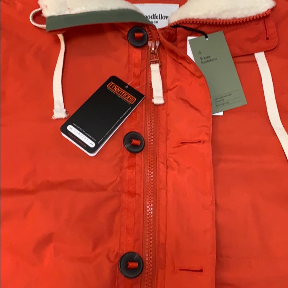NEW! Men’s Orange Thermore Hooded Coat NWT - Picture 6 of 9